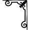 Ekena Millwork Fleur De Lis Wrought Iron Bracket, (Single center brace), Powder Coated Black 1 1/2"W x 12"D x 15"H BKTM01X12X15SFL - alternate 5